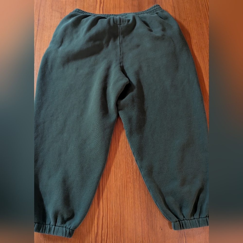 Madewell MWL Betterterry Oversized Sweatpants XL Deep Forest Green - Picture 4 of 12